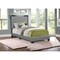 Homeroots 45.75 in. Grey Solid WoodMDF & Foam Twin Size Bed Frame with a Leather Look 333283 - alternate 6